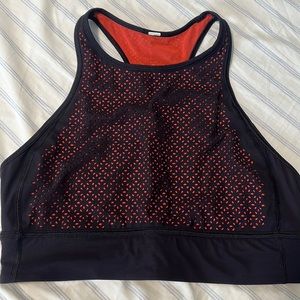 Lululemon Sports Bra Navy/Orange sz 10